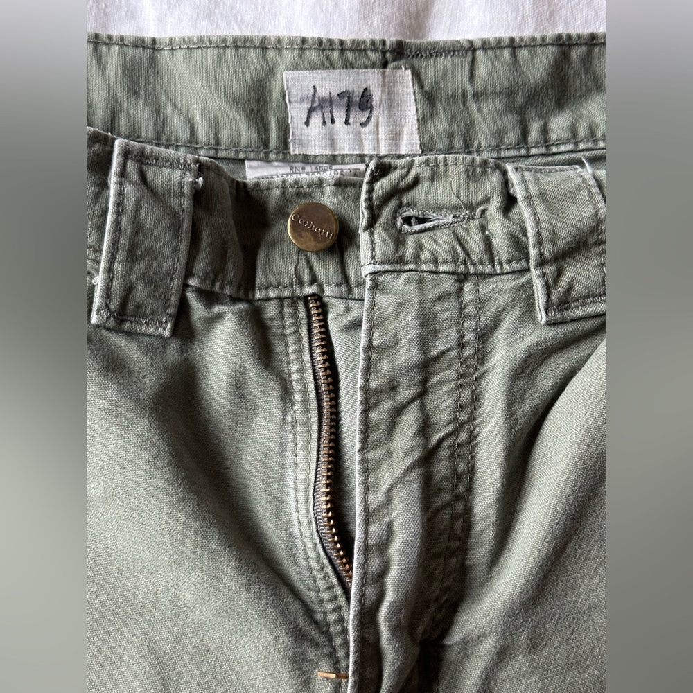 Carhartt Olive Green Cargo Work Pants - Picture 4 of 6